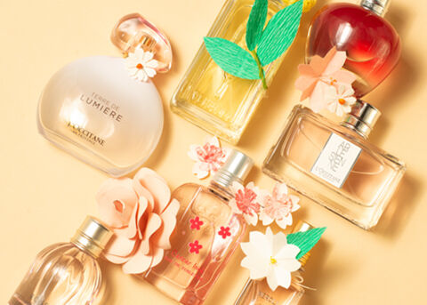 fragrances flatlay
